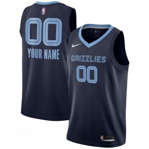 Memphis Grizzlies Nike Stunning 2020/21 Swingman Custom Jersey Icon Edition Navy