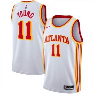 Men's Atlanta Hawks Trae Refined Young #11 Nike White 2020/21 Swingman Jersey Association Edition