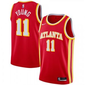 Men's Atlanta Hawks Trae Young #11 Nike Red 2020/21 Swingman Jersey Icon Terrific Edition