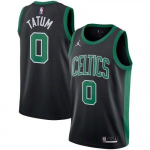 Men's Boston Celtics Jayson Tatum #0 Charming Jordan Brand Black 2020/21 Swingman Jersey Statement Edition