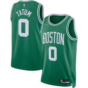 Men's Boston Celtics Jayson Tatum #0 Green Splendid 2021/22 Diamond Swingman Jersey Icon Edition