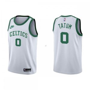 Men's Boston Celtics Jayson Tatum #0 Nike White 2021/22 75th Anniversary Jersey Classic Edition Remarkable