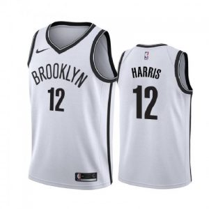 Men's Brooklyn Nets Joe Harris #12 White Exquisite 20/21 Swingman Jersey Association Edition