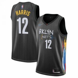 Men's Brooklyn Nets Joe Harris Premium #12 Nike Black 2020/21 Swingman Jersey City Edition