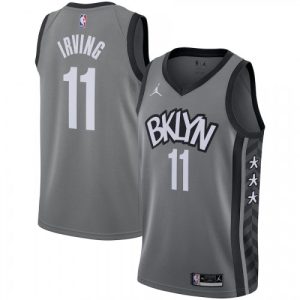 Men's Brooklyn Nets Kyrie Irving #11 Jordan Gray 2020/21 Swingman Jersey Luxurious Statement Edition