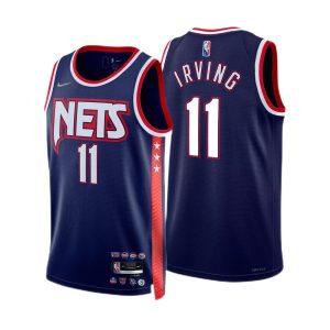 Men's Brooklyn Nets Kyrie Irving #11 Navy Delightful 2021/22 Swingman Jersey City Edition
