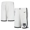 Men's Brooklyn Nets Nike White 2020/21 Swingman Shorts Association Edition Dashing