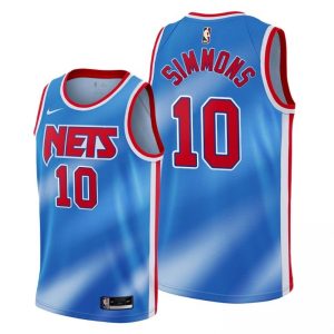 Men's Brooklyn Splendid Nets Ben Simmons #10 Nike Blue 2020/21 Swingman Jersey Classic Edition