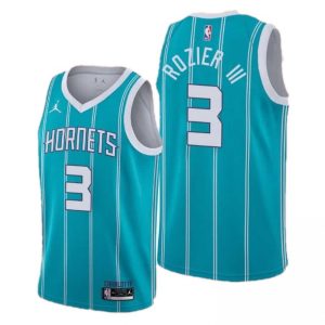 Men's Charlotte Hornets Terry Rozier #3 Jordan Blue Swingman NBA Sophisticated Jersey Association Edition