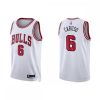 Men's Chicago Bulls Alex Classy Caruso #6 Nike White 2021/22 Diamond Swingman NBA Jersey Icon Edition