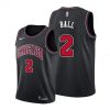 Men's Chicago Bulls Lonzo Ball #2 Nike Black Glamorous Swingman Jersey Statement Edition