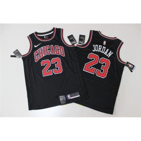 Men's Chicago Bulls Michael Jordan #23 Black Swingman Jersey Magnificent - Image 2