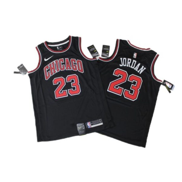 Men's Chicago Bulls Michael Jordan #23 Black Swingman Jersey Magnificent