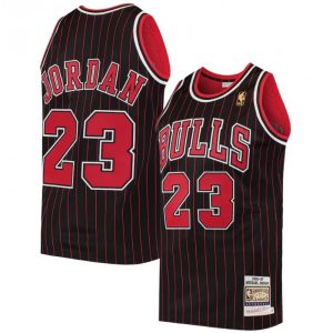 Men's Chicago Bulls Michael Jordan #23 Black Unique 1996/97 Hardwood Classics Swingman Jersey