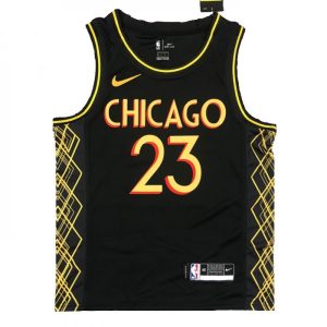 Men's Chicago Bulls Michael Jordan #23 Nike Black 2020/21 Swingman Jersey City Charming Edition