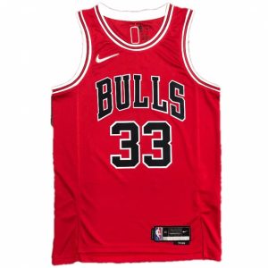 Men's Chicago Bulls Scottie Pippen #33 Nike Red 2021 Swingman NBA Jersey Icon Impressive Edition