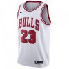 Men's Chicago Captivating Bulls Michael Jordan #23 White Replica Swingman Jersey Association Edition