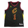 Men's Cleveland Cavaliers Derrick Rose #1 Jordan Black High - quality Swingman Jersey Statement Edition