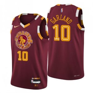 Men's Cleveland Cavaliers Unique Darius Garland #10 Nike Wine 2021/22 Swingman NBA Jersey City Edition