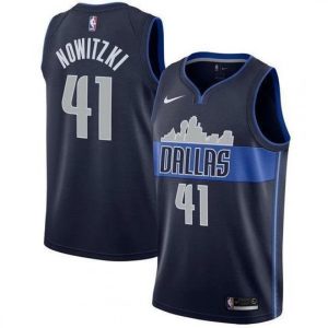 Men's Dallas Mavericks Dirk Nowitzki #41 Nike Blue Distinguished Swingman Jersey