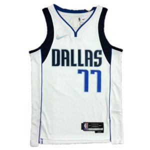 Men's Dallas Mavericks Luka Doncic #77 Nike White 2021/22 Swingman Remarkable NBA Jersey Icon Edition