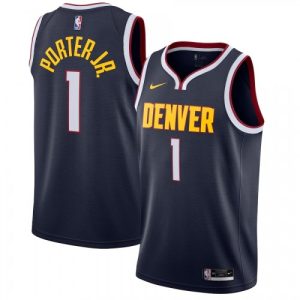 Men's Denver Nuggets Michael Porter Jr. #1 Nike Navy 2020/21 Swingman Charming Jersey – Icon Edition