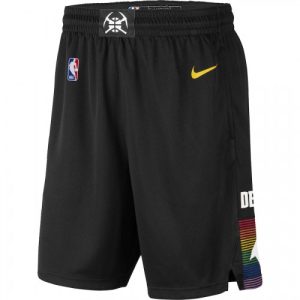 Men's Denver Nuggets Nike Black 2019/20 Swingman Shorts Superb City Edition