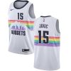 Men's Denver Nuggets Nikola Jokic Impressive #15 Nike White Swingman Player Jersey – City Edition
