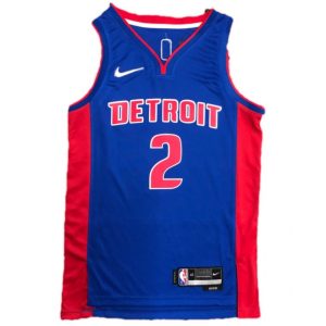 Men's Detroit Pistons Cade Cunningham #2 Nike Blue 2021/22 Swingman NBA Jersey Terrific Icon Edition