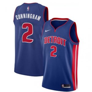 Men's Detroit Pistons Cade Superb Cunningham #2 Nike Blue 2021 Swingman Jersey Icon Edition