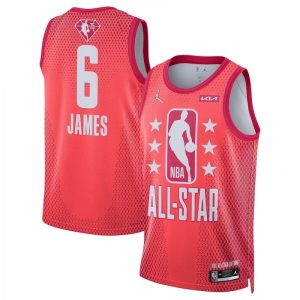 Men's Fabulous LeBron James #6 Jordan Brand Maroon 2022 NBA All Star Game Swingman Jersey