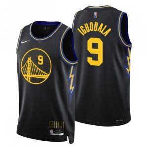 Men's Golden State Warriors Andre Iguodala #9 Black 2021/22 Swingman Remarkable Jersey City Edition