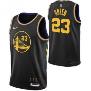 Men's Golden State Warriors Gorgeous Warriors Green #23 Nike Black 2021/22 Swingman NBA Jersey City Edition