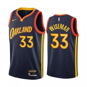 Men's Golden State Warriors James Classy Wiseman #33 Nike Navy 2020/21 Swingman Jersey City Edition