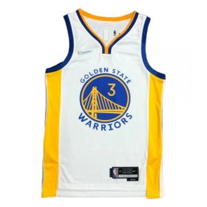 Men's Golden State Warriors Jordan Poole #3 White 2021/22 Swingman Stunning NBA Jersey Association Edition