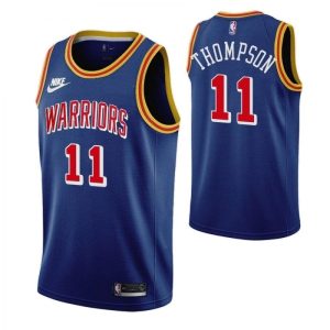 Men's Golden State Warriors Klay Thompson #11 Blue 2021/22 75th Anniversary Jersey Prime Classic Edition