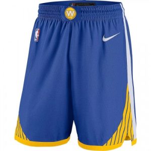 Men's Golden State Warriors Nike Blue Marvelous NBA Swingman Shorts Icon Edition