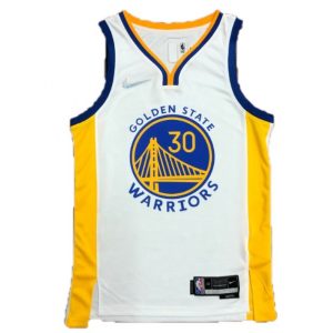Men's Golden State Warriors Stephen Curry #30 Premium Nike White 2021/22 Swingman Jersey Association Edition