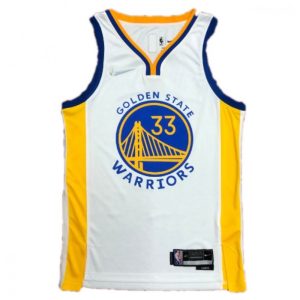 Men's Golden State Warriors Striking James Wiseman #33 Nike White 2021/22 Swingman Jersey Association Edition