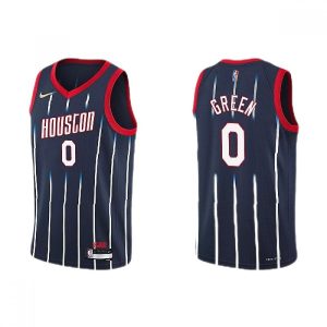 Men's Houston Rockets Exquisite Jalen Green #0 Nike Navy 2021/22 Swingman Jersey City Edition