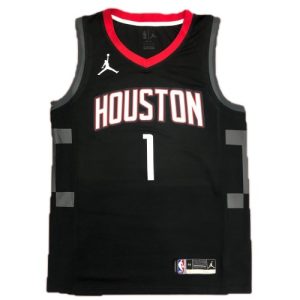 Men's Houston Rockets Tracy McGrady #1 Jordan Black 20/21 Swingman Jersey Statement Luxurious Edition