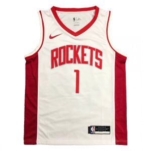 Men's Houston Rockets Tracy McGrady Dashing #1 Nike White Swingman Jersey Association Edition