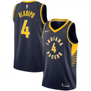 Men's Indiana Pacers Victor Oladipo #4 Nike Navy Swingman Jersey Icon Striking Edition