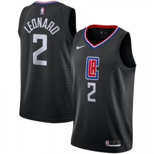 Men's LA Clippers Kawhi Leonard #2 Black Swingman Terrific Jersey Statement Edition