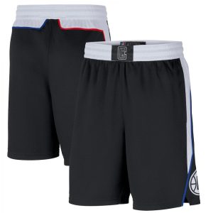 Men's LA Clippers Nike Superb Black 2020/21 Swingman Shorts City Edition
