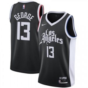 Men's LA Clippers Paul George #13 Nike Black 2020/21 Swingman Player Jersey Splendid – City Edition