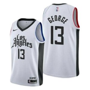 Men's LA Clippers Paul George #13 Nike White 2020/21 Superior Swingman Player Jersey – City Edition