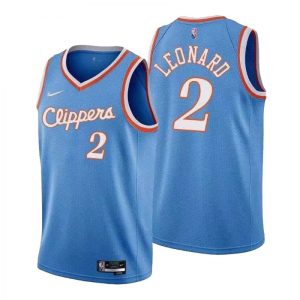 Men's Los Angeles Clippers Kawhi Leonard #2 Nike Splendid Blue 2021 Diamond Swingman Jersey City Edition