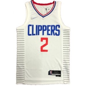 Men's Los Angeles Clippers Leonard #2 Nike White Swingman NBA Jersey Terrific Association Edition