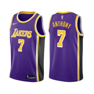 Men's Los Angeles High - quality Lakers Carmelo Anthony #7 Nike Purple Swingman Jersey Statement Edition